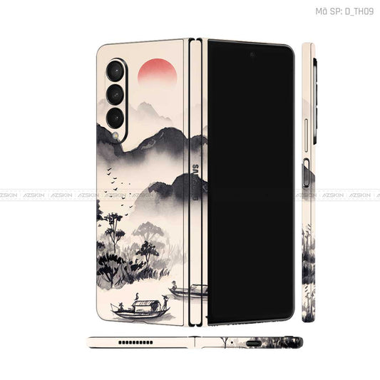 Dán Skin Galaxy Z Fold3 Hình Thư Pháp | D_TH09