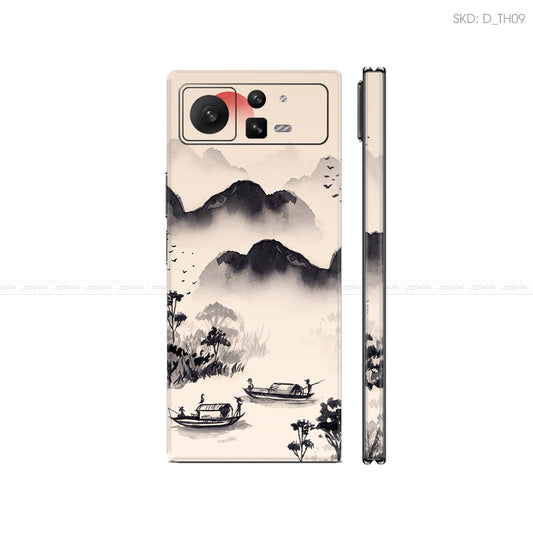 Dán Skin Điện Thoại Xiaomi Mix Fold Series Hình Thư Pháp | D_TH09