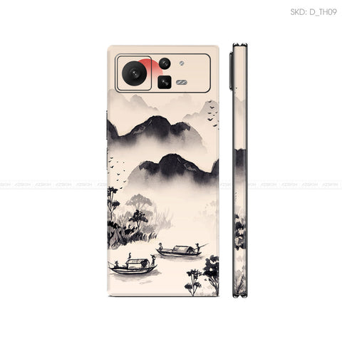 Dán Skin Điện Thoại Xiaomi Mix Fold Series Hình Thư Pháp | D_TH09