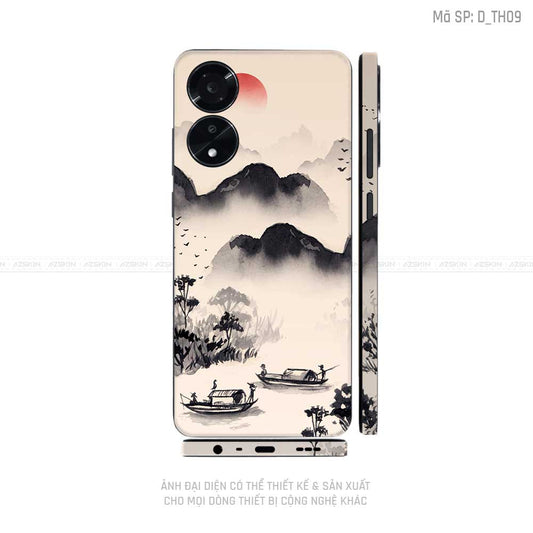 Miếng Dán Skin Điện Thoại OPPO A Series Hình Thư Pháp | D_TH09