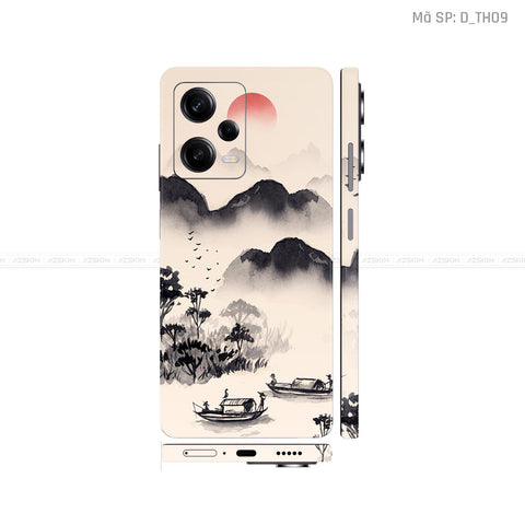 Dán Skin Xiaomi Redmi Note 12 Series Hình Thư Pháp | D_TH09