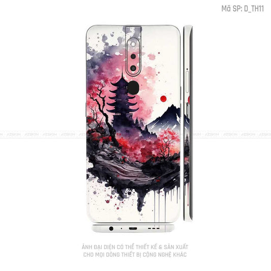 Miếng Dán Skin Điện Thoại OPPO F Series Hình Thư Pháp | D_TH11