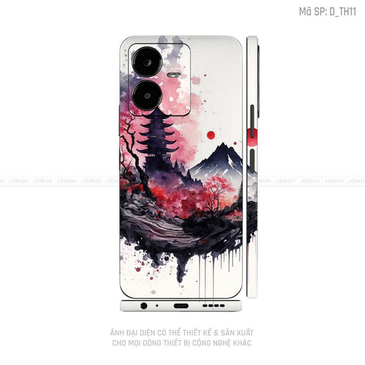Dán Skin Vivo Y Series Hình Thư Pháp | D_TH11