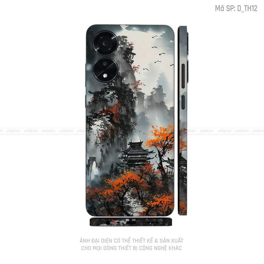 Miếng Dán Skin Điện Thoại OPPO A Series Hình Thư Pháp | D_TH12