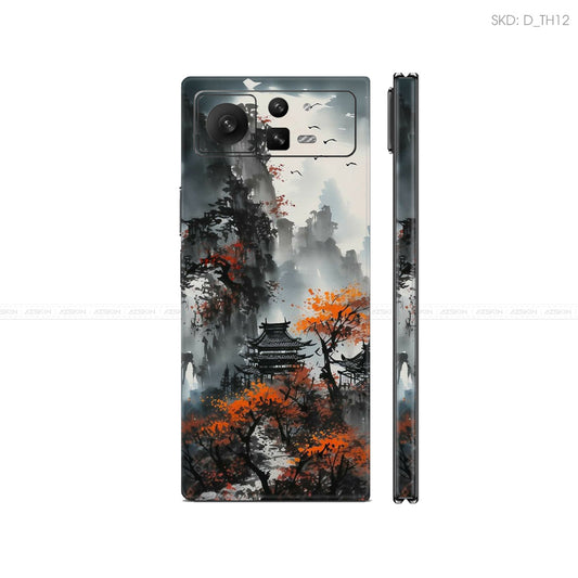 Dán Skin Điện Thoại Xiaomi Mix Fold Series Hình Thư Pháp | D_TH12