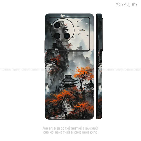 Dán Skin Vivo X Series Hình Thư Pháp | D_TH12
