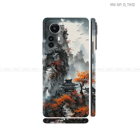 Dán Skin Xiaomi 12 Series Hình Thư Pháp | D_TH12