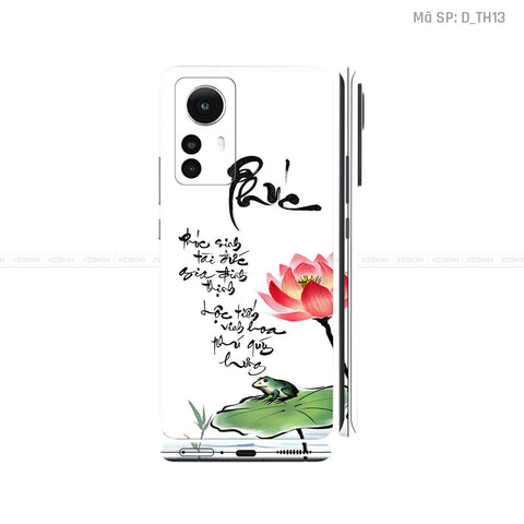 Dán Skin Xiaomi 12 Series Hình Thư Pháp | D_TH13