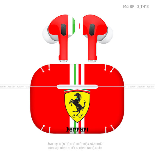 Dán Skin Tai Nghe Airpod Pro/ Pro 2 Hình Ferrari | D_TH13