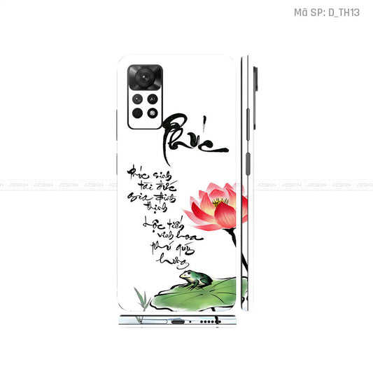 Dán Skin Xiaomi Redmi Note 11 Series Hình Thư Pháp | D_TH13