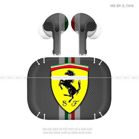 Dán Skin Tai Nghe Airpod Pro/ Pro 2 Hình Ferrari | D_TH14