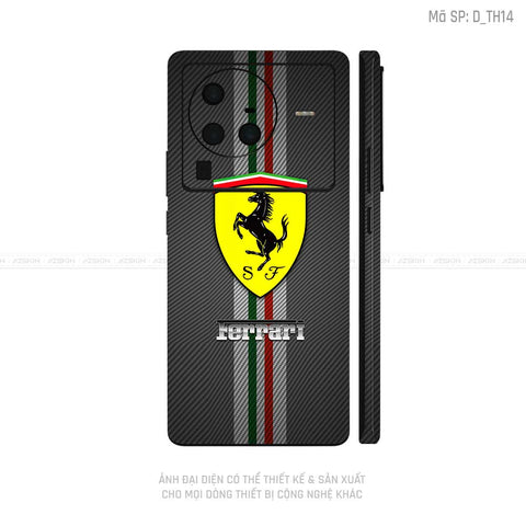 Dán Skin Vivo X Series Hình Ferrari | D_TH14