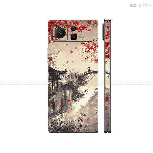 Dán Skin Điện Thoại Xiaomi Mix Fold Series Hình Thư Pháp | D_TH14