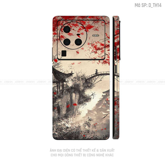 Dán Skin Vivo X Series Hình Thư Pháp | D_TH14
