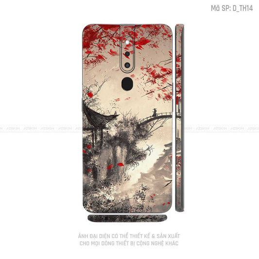 Miếng Dán Skin Điện Thoại OPPO F Series Hình Thư Pháp | D_TH14