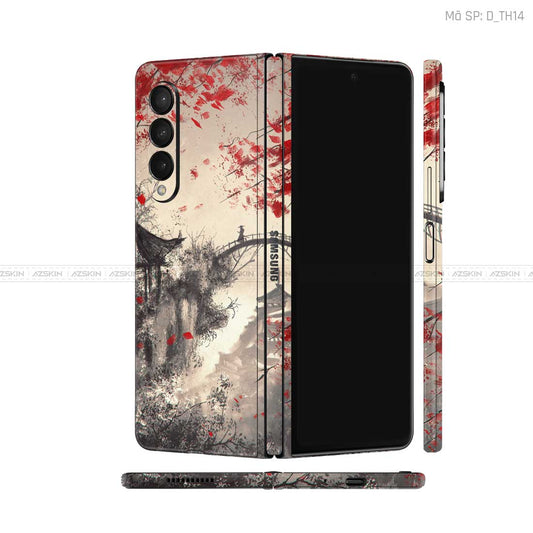 Dán Skin Galaxy Z Fold3 Hình Thư Pháp | D_TH14