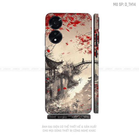 Miếng Dán Skin Điện Thoại OPPO A Series Hình Thư Pháp | D_TH14
