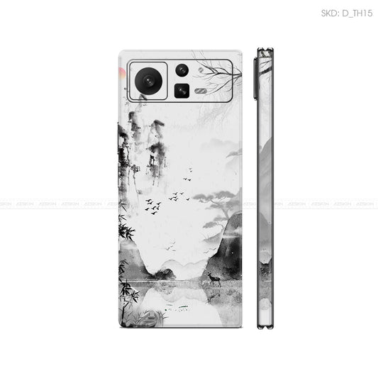 Dán Skin Điện Thoại Xiaomi Mix Fold Series Hình Thư Pháp | D_TH15
