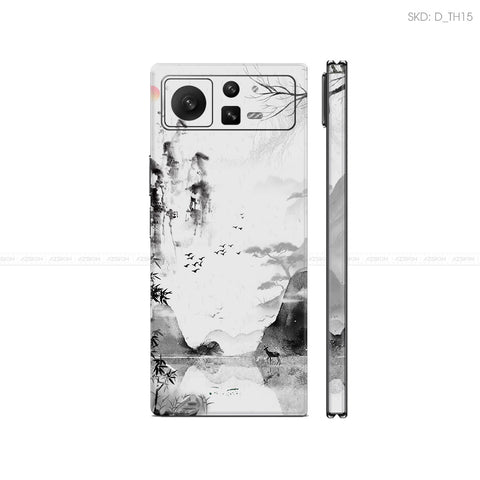 Dán Skin Điện Thoại Xiaomi Mix Fold Series Hình Thư Pháp | D_TH15