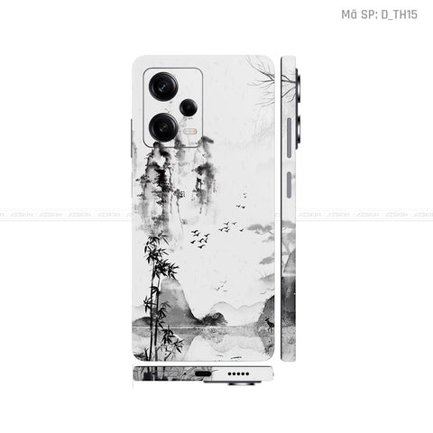 Dán Skin Xiaomi Redmi Note 12 Series Hình Thư Pháp | D_TH15