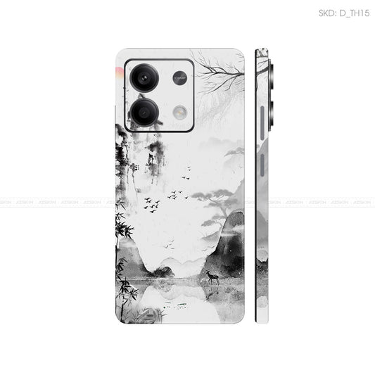 Dán Skin Điện Thoại Xiaomi Redmi 13 Series Hình Thư Pháp | D_TH15