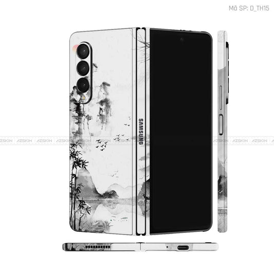 Dán Skin Galaxy Z Fold3 Hình Thư Pháp | D_TH15