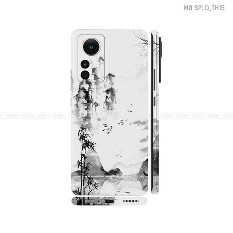 Dán Skin Xiaomi 12 Series Hình Thư Pháp | D_TH15