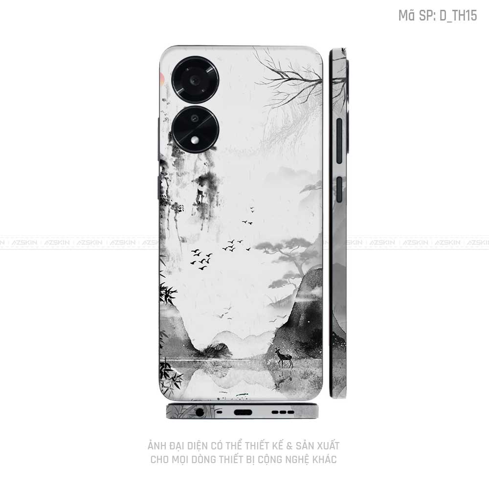 Miếng Dán Skin Điện Thoại OPPO A Series Hình Thư Pháp | D_TH15