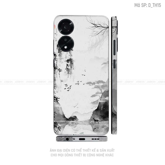 Miếng Dán Skin Điện Thoại OPPO A Series Hình Thư Pháp | D_TH15