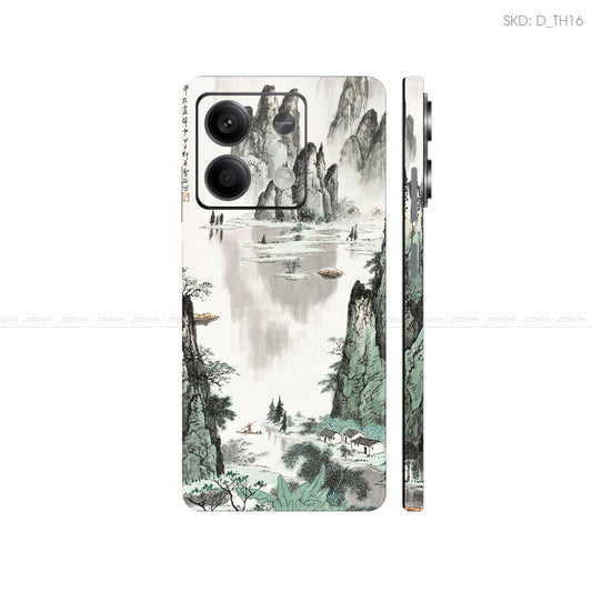 Dán Skin Điện Thoại Xiaomi Redmi 13 Series Hình Thư Pháp | D_TH16