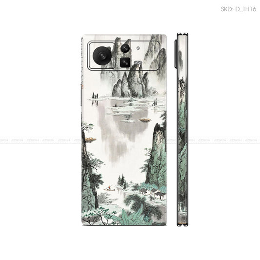 Dán Skin Điện Thoại Xiaomi Mix Fold Series Hình Thư Pháp | D_TH16