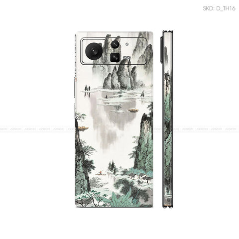 Dán Skin Điện Thoại Xiaomi Mix Fold Series Hình Thư Pháp | D_TH16