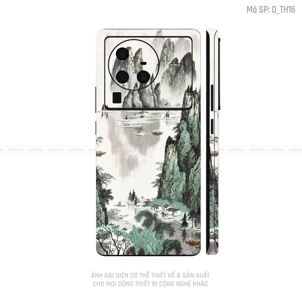 Dán Skin Vivo X Series Hình Thư Pháp | D_TH16