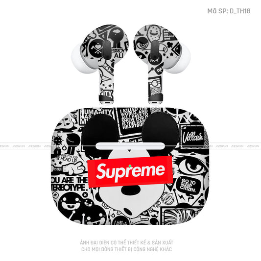 Dán Skin Tai Nghe Airpod 3 Hình Superme | D_TH18
