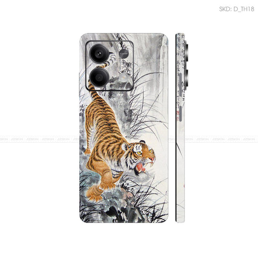 Dán Skin Điện Thoại Xiaomi Redmi 13 Series Hình Thư Pháp | D_TH18