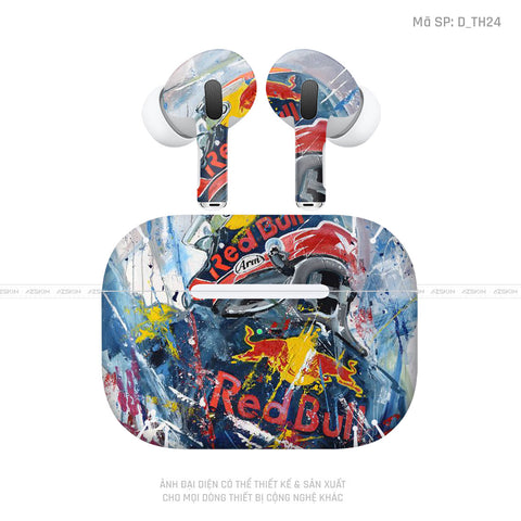 Dán Skin Tai Nghe Airpod Pro/ Pro 2 Hình Redbull | D_TH24