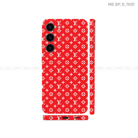 Dán Skin Galaxy S23 Series Hình Logo Louis Vuitton Đỏ | D_TH31