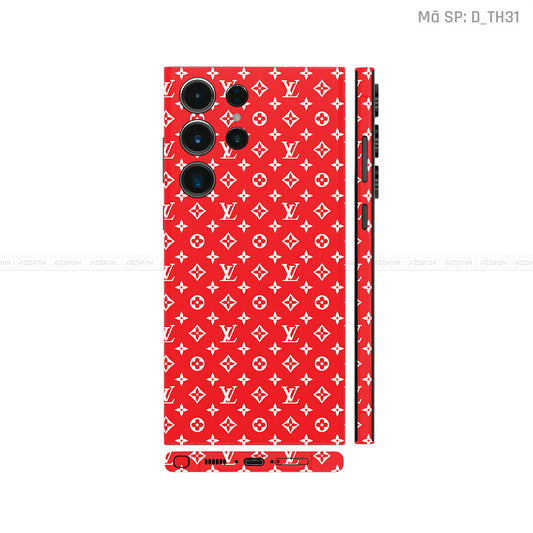 Dán Skin Galaxy S23 Series Hình Logo Louis Vuitton Đỏ | D_TH31