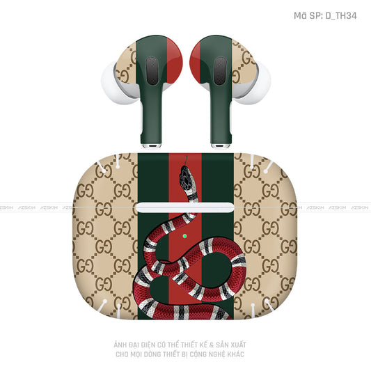 Dán Skin Tai Nghe Airpod 3 Hình Gucci | D_TH34