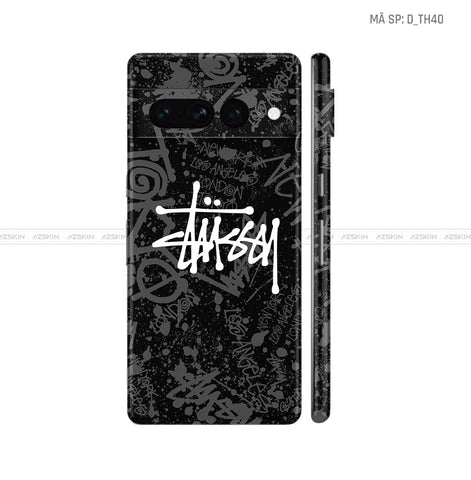 Dán Skin Google Pixel 8 Hình Thương Hiệu Stussy | D_TH40