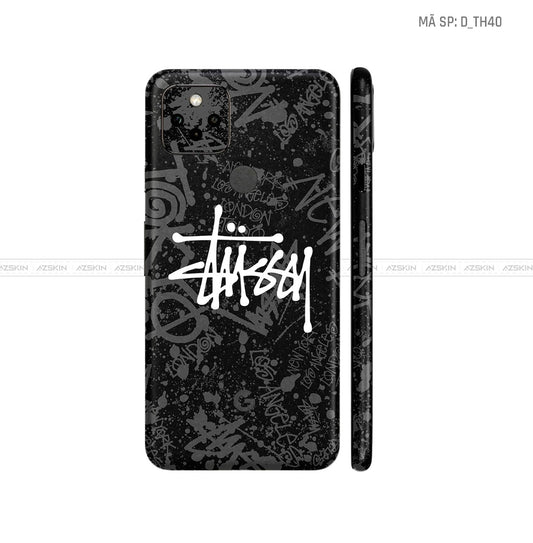 Dán Skin Google Pixel 5 Hình Thương Hiệu Stussy | D_TH40