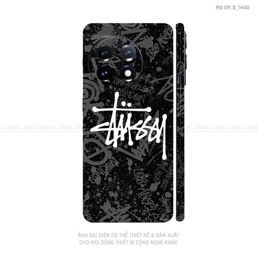 Dán Skin Oneplus 11 Series Hình Thương Hiệu Stussy | D_TH40