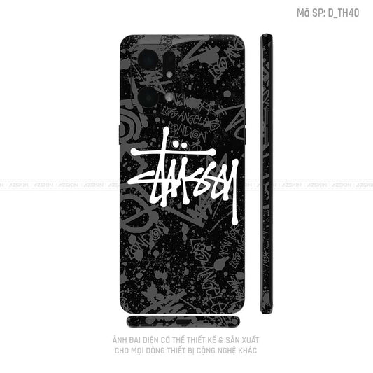 Dán Skin Điện Thoại OPPO Find X Series Hình Thương Hiệu Stussy | D_TH40
