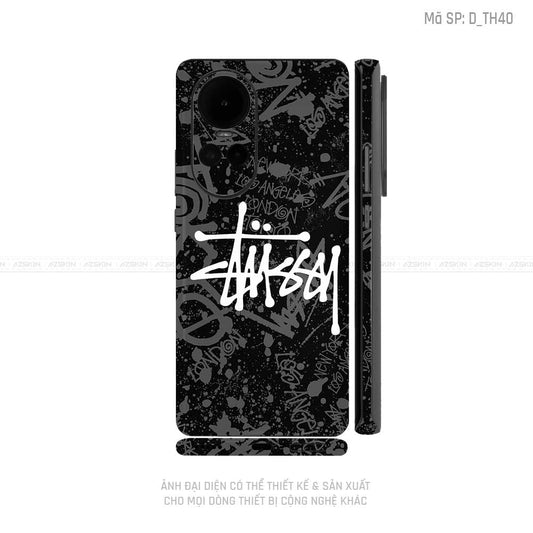 Dán Skin Điện Thoại OPPO Reno Series Hình Thương Hiệu Stussy | D_TH40