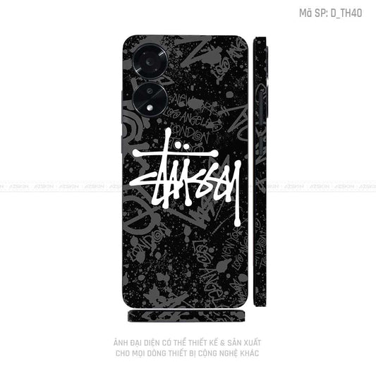 Dán Skin Điện Thoại OPPO A Series Hình Thương Hiệu Stussy | D_TH40