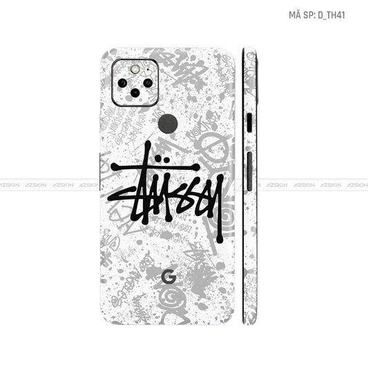 Dán Skin Google Pixel 5 Hình Thương Hiệu Stussy | D_TH41