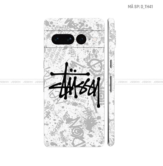 Dán Skin Google Pixel 8 Hình Thương Hiệu Stussy | D_TH41