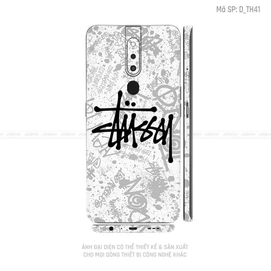Dán Skin Điện Thoại OPPO F Series Hình Thương Hiệu Stussy | D_TH41