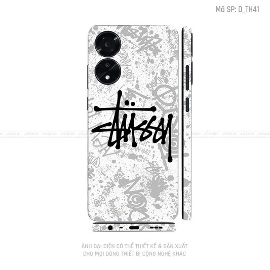 Dán Skin Điện Thoại OPPO A Series Hình Thương Hiệu Stussy | D_TH41