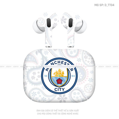 Dán Skin Airpod Pro/ Pro 2 Hình Man City| D_TT04